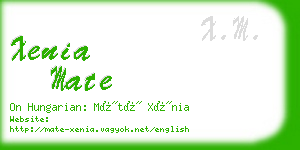 xenia mate business card